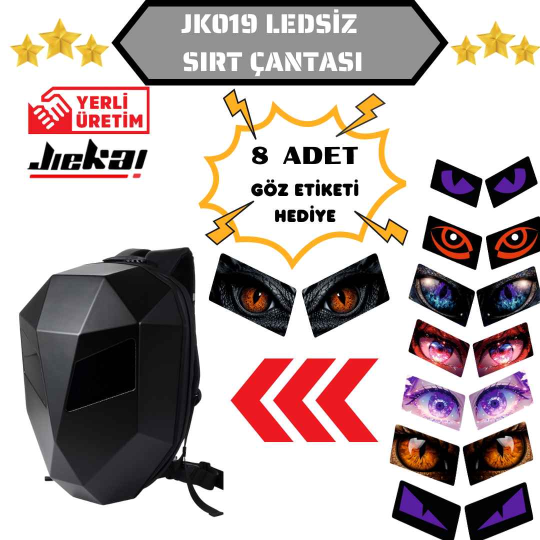 JK-019 SIRT ÇANTASI LEDSİZ MODEL ( ETKİKETLER HEDİYE )