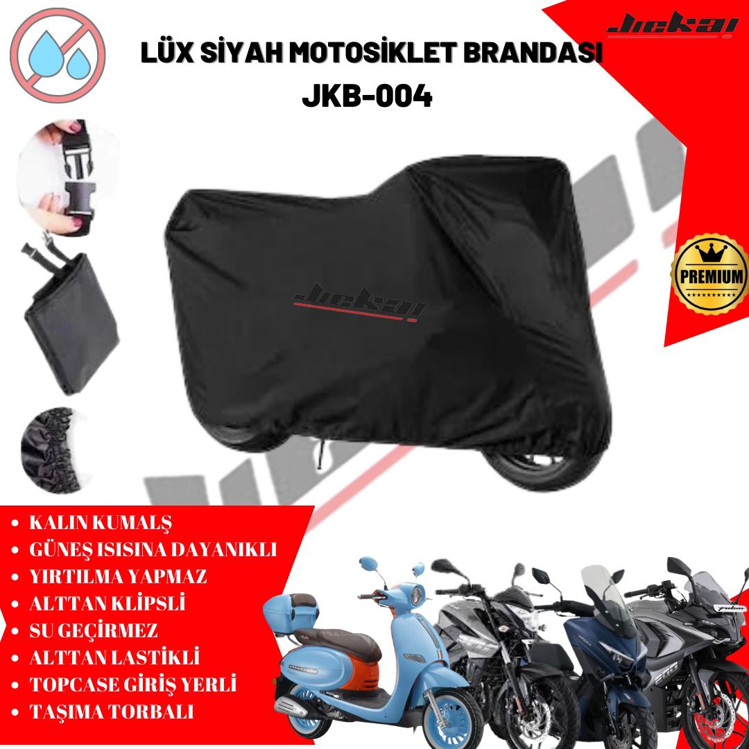 JİEKAİ SİYAH MOTOSİKLET BRANDASI JKB-004