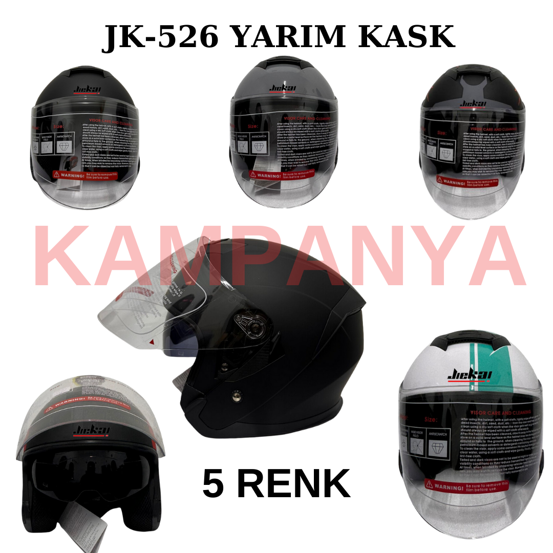 JK526 YARIM KASK KARISIK RENK  (  KOLİ İÇERİĞİ 9 ADET ) 90 ADET 